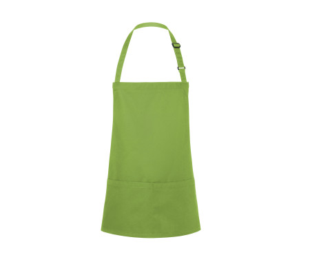 SHORT BIB APRON BASIC WITH BUCKLE AND POCKET