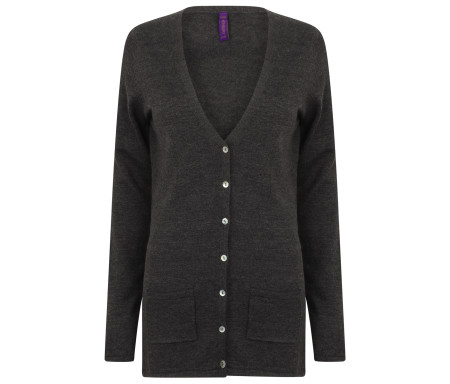 LADIES V BUTTON CARDIGAN