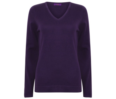 LADIES' V-NECK JUMPER