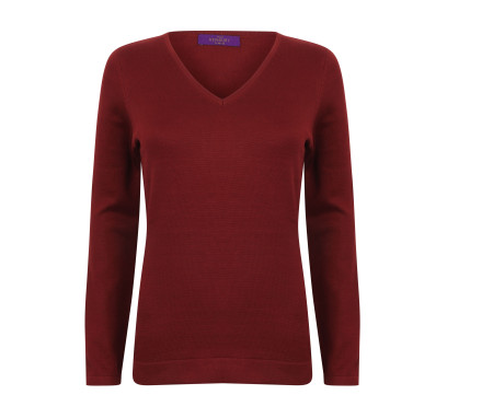 LADIES' V-NECK JUMPER
