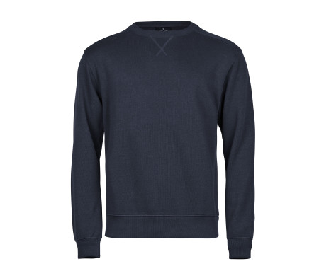 RIBBED INTERLOCK CREW NECK