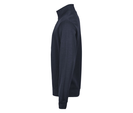 RIBBED INTERLOCK HALF ZIP