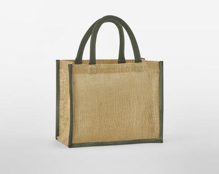 NATURAL STARCHED JUTE MIDI TOTE