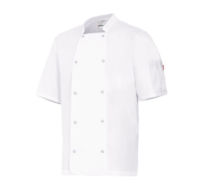 VESTE DE CUISINIER MC AVEC BOUTONS PRESSION