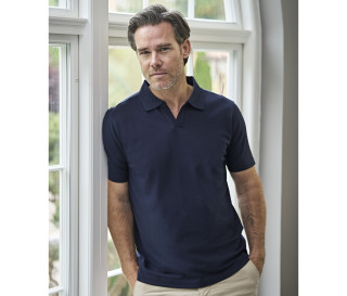LUXURY STRETCH V-NECK POLO