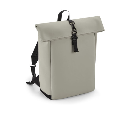MATTE PU ROLL-TOP BACKPACK