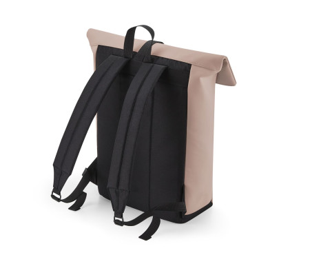 MATTE PU ROLL-TOP BACKPACK