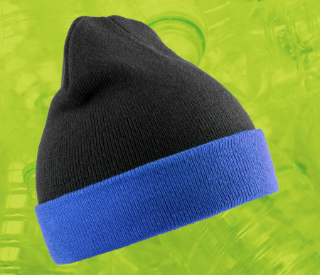 RECYCLED BLACK COMPASS BEANIE