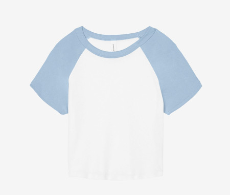 WOMEN'S MICRO RIB RAGLAN BABY TEE