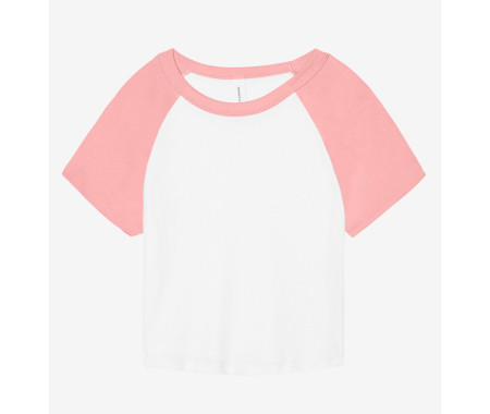 WOMEN'S MICRO RIB RAGLAN BABY TEE