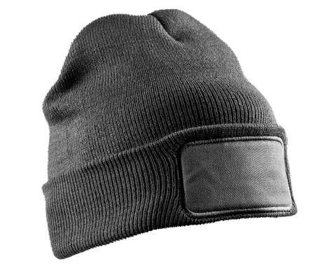 RECYCLED DOUBLE KNIT PRINTERS BEANIE