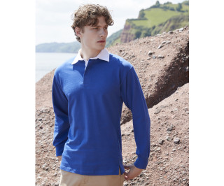 MEN'S LONG SLEEVED PLAIN RUGBY SHIRT